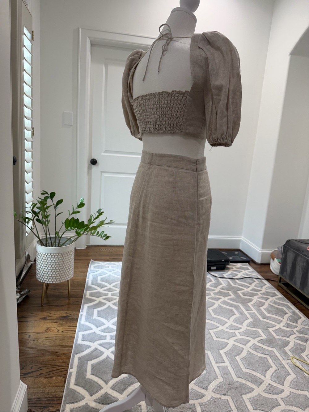 Reformation Beige Linen Maxi Skirt - Picture 3 of 3